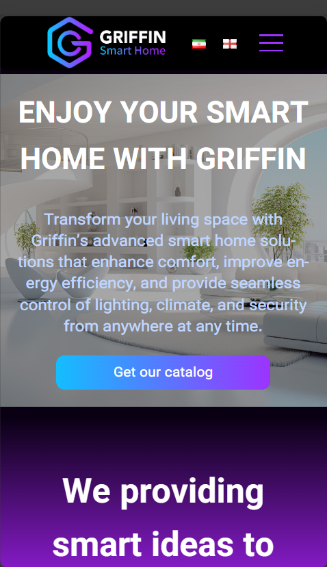Griffin BMS Website Development Project | home-page |Mahan-Tech project