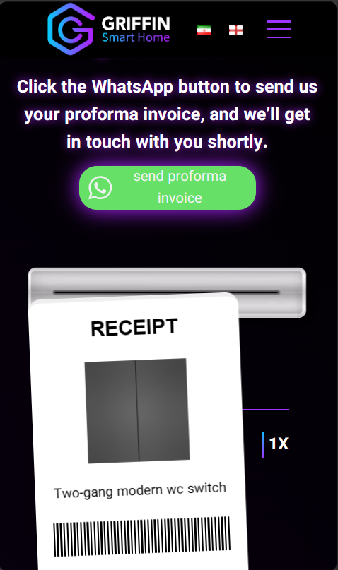 Griffin BMS Website Development Project | order-recived | Mahan-Tech project