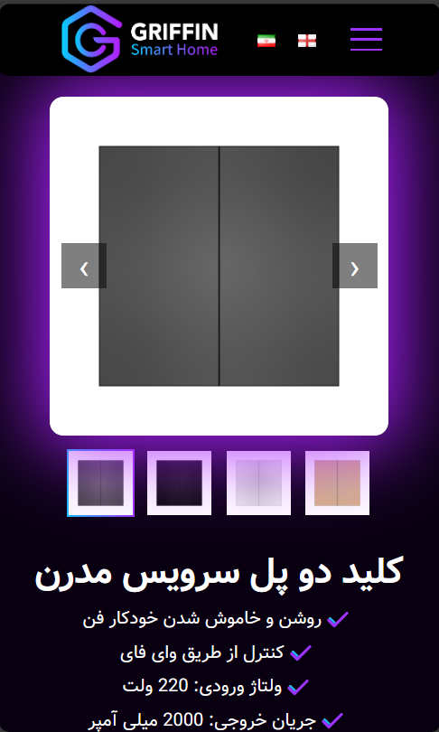 پروژه طراحی سایت Griffin BMS برگه محصول |پروژه ماهان تک