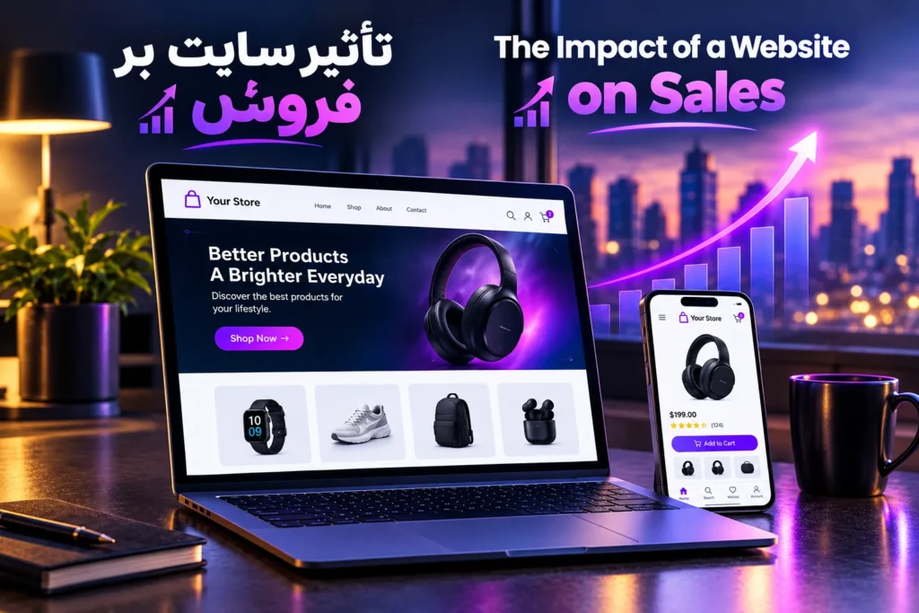 تاثیر سایت بر فروش | وبلاگ ماهان تک